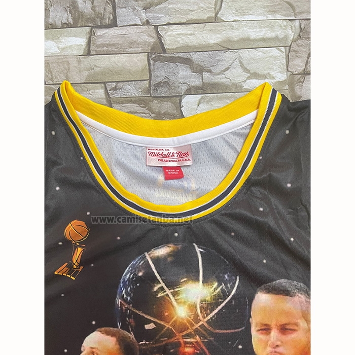 Camiseta Golden State Warriors Stephen Curry #30 Mitchell & Ness MVP Negro